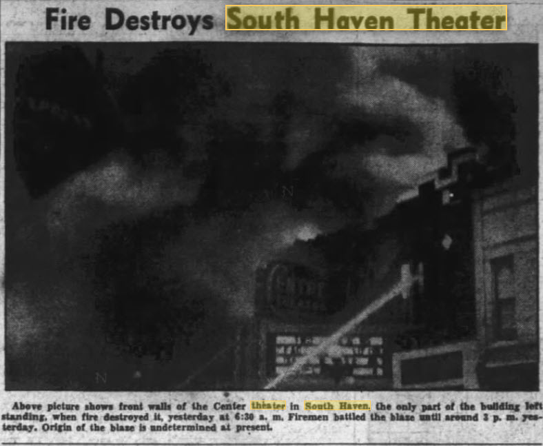 Centre Theater - Feb 2 1945 Theater Is Destroyed By Fire (newer photo)